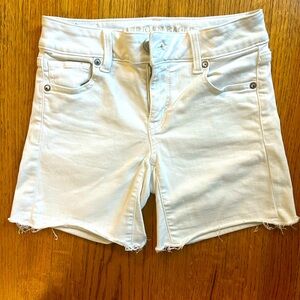 American Eagle White Jean Shorts
